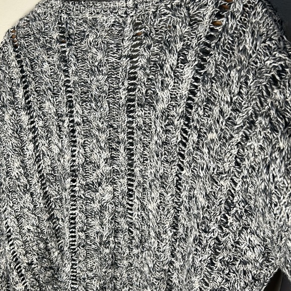 DENIM & SUPPLY RALPH LAUREN Gray and White Marled Open Knit Sweater Size XL - Picture 12 of 15